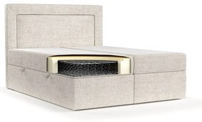 Кремаво боксспринг легло с място за съхранение 180x200 cm Imagine – Maison de Rêve