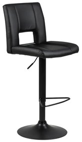 Черен бар стол с регулируема височина Sylvia - Actona