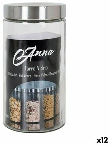 Буркан Anna 1,7 L Cтъкло Стомана 11 x 11 x 22 cm (12 броя)
