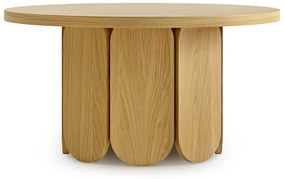 Кръгла маса за кафе от дъб в естествен цвят 78x78 cm Soft - Woodman