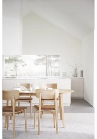 Кафяв коняк/естествени трапезни столове в комплект от 2 бр. от имитация на кожа Wolcott – Rowico