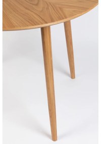 Кръгла маса за хранене с дъбов плот ø 120 cm Fabio - White Label