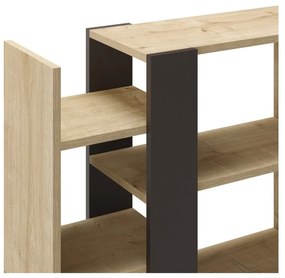 Етажерка за книги в дъбов декор в черен и естествен цвят 80x152 cm Axel - Marckeric