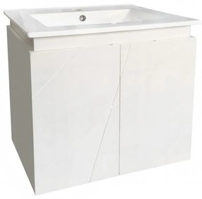 Конзолен PVC шкаф ICP 6046 W, Inter Ceramic, с умивалник, 60x45x55см