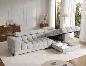 Ъглов диван Freyia-Светлосив-Десен