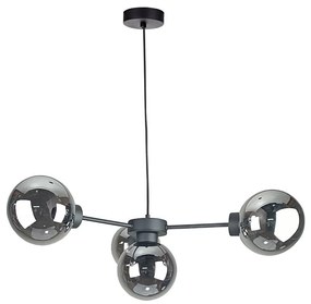 Пендел KALIOPE II 4xE14/50W/230V черен/опушен черен