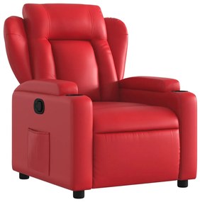 372432 vidaXL Наклоняем стол, червен, изкуствена кожа