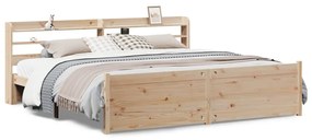 3306770 vidaXL Рамка за легло с табла, 200x200 см, бор масив