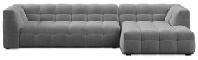 Ъглов диван от сиво кадифе , десен ъгъл Vesta - Windsor &amp; Co Sofas