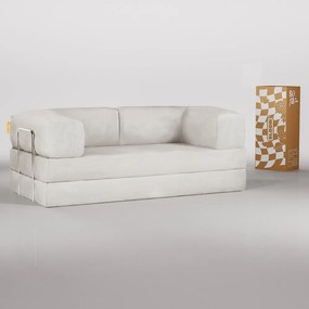 Бежов сгъваем диван от прежда с примки от букле 180 cm Bloom – TemaHome