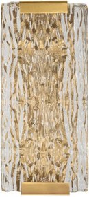 Стъклена стенна лампа в златист цвят Oblin – Mauro Ferretti