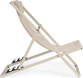 Бежов градински шезлонг метален Taylor – Bizzotto