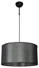 Пендел РИВИЕРА, черен, абажур Монте Карло Металик, 1xE27