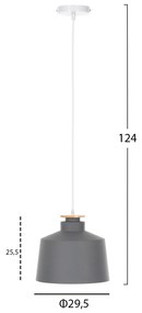 Лампа  HM4158.03 цвят сив-бял