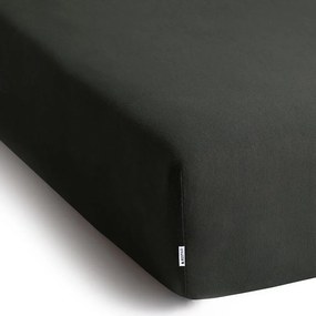 Тъмносив еластичен чаршаф от джърси 200x200 cm Amber – Restilo