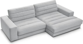 Светлосив кадифен ъглов диван (десен ъгъл) Sierra – Bobochic Paris