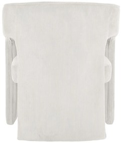 Бяло кресло от рипсено кадифе Vigor – Leitmotiv