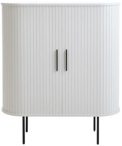 Бяло шкафче с плъзгащи се врати 100x118x40 cm Nola – Unique Furniture
