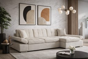 Ъглов диван Montana-Екрю-десен