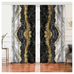 Завеси в черно и златно в комплект от 2 броя 140x260 cm - Mila Home