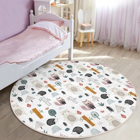 Бял детски килим ø 80 cm Comfort - Mila Home