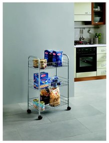 Мобилна стойка с 3 рафта Lugano - Metaltex