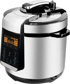 Разопакован: Мултикукър под налягане Oliver Voltz OV51985H6, Голям LED сензорен дисплей, 1000W, 6L, 70kPa, 24ч таймер, Инокс