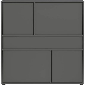 Антрацитна стойка за обувки с чекмеджета Ameca 2.0 – Germania