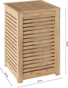 Кош за пране 5five Sicela, Бамбук, 65 L - Натурален