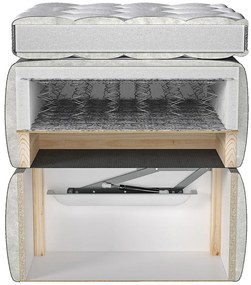 Тапицирано легло Romantic-140 x 200 cm-Prasino Skouro