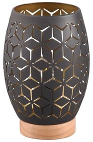 Черна настолна лампа (височина 21 cm) Bidar - Trio