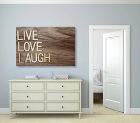 Картина на платно – Със слова - Live Love Laugh