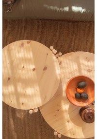 Синя кръгла масичка за кафе от масивен бор ø 80 cm Sticks – Karup Design