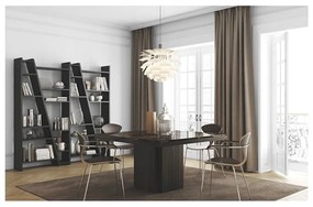 Черна етажерка за книги 190x195 cm Delta - TemaHome