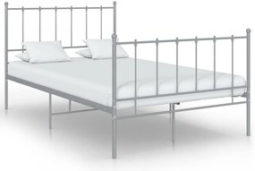 324954 vidaXL Рамка за легло, сива, метал, 120x200 cм