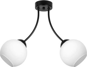 Плафон ЛАГО, черен/бял, 2xE27