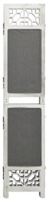 338555 vidaXL 338555  4-Panel Room Divider Grey 140x165 cm Fabric