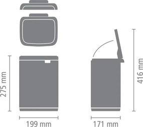 Кош за боклук Brabantia Bo Small 1008865, 4 л, Плавно и безшумно отваряне, Противоплъзгаща основа, Бежов