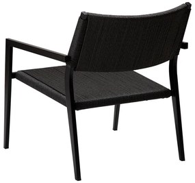 Черен фотьойл с тръстикова плетка Loop - DAN-FORM Denmark