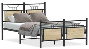 4106808 vidaXL Рамка за легло без матрак сонома дъб 120x200 см инженерно дърво
