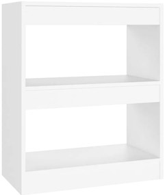 811646 vidaXL Библиотека/разделител за стая, бяла, 60x30x72 см