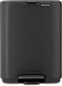 Тъмносиво стоманено кошче за боклук с педал 4 l Bo – Brabantia