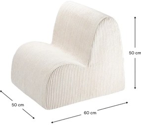 Кремав детски стол от рипсено кадифе Cloud – Wigiwama