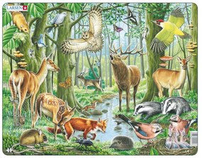 Larsen - Пъзел: Животни – "Горски животни" – 40 части, голям