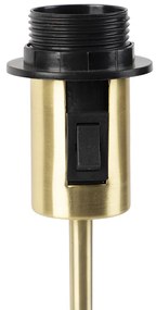 Настолна лампа златисто/месинг с платнен абажур таупе 35 см - Parte