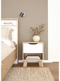 Нощно шкафче в бял и естествен цвят Ikast – Tvilum