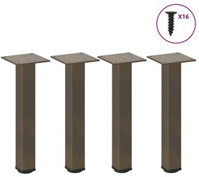 4012451 vidaXL Крака за масичка за кафе, 4 бр., естествена стомана, 30-32 см, стомана