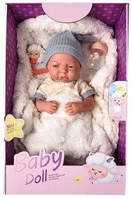 Ocie - Baby Doll Реалистично Бебе 35см. с Пухкаво Чувалче Сива Шапка OTM0051984/2306O0436