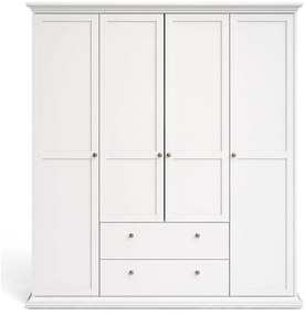 Бял гардероб 181x201 cm Paris – Tvilum