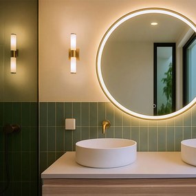 Модерна стенна лампа за баня златиста IP44 2-светлина - Bath